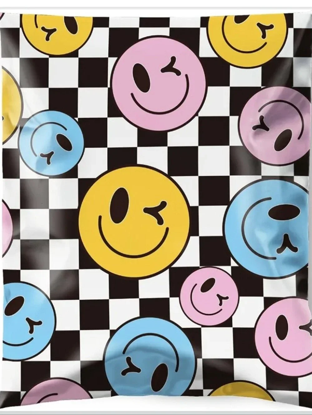 Smiley Face Checkerboard Polymailer Packages